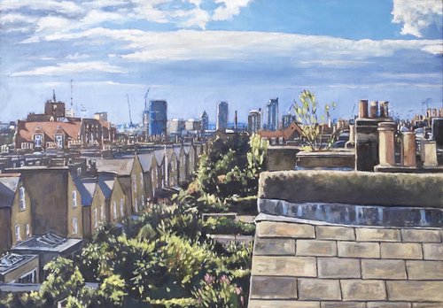 London rooftops, Battersea by Louise Gillard