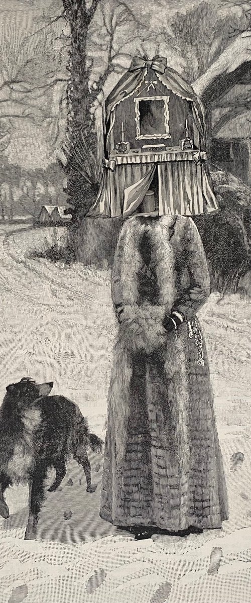 Walking in the snow by Tudor Evans