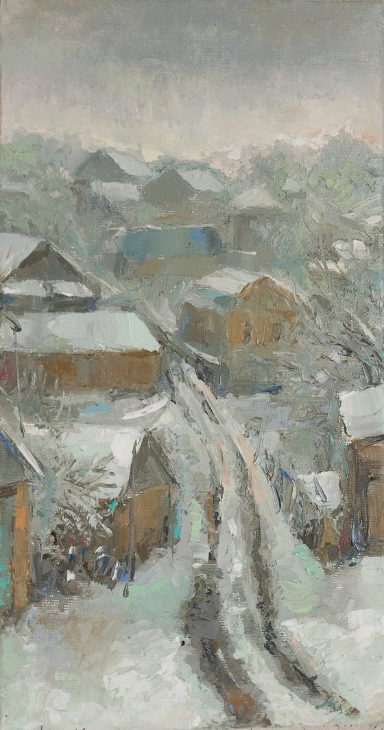 Snowy Village Serenity