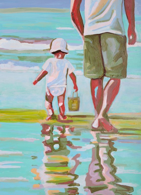 At the beach / 71 x 51 cm