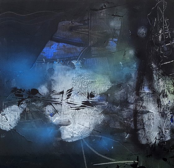 Unique abstract fascinating darkscape by master painter O KLOSKA