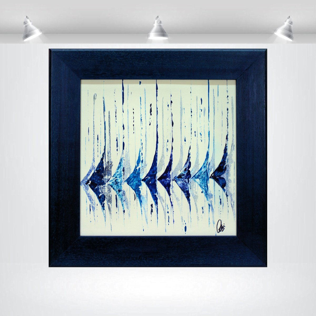  Sapphire Rhythm By Edelgard Schroer, 16 X 16, Artwork For Sale On Artfinder