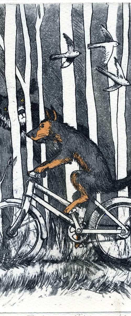 Dog on a Bike by Kevin Maddison
