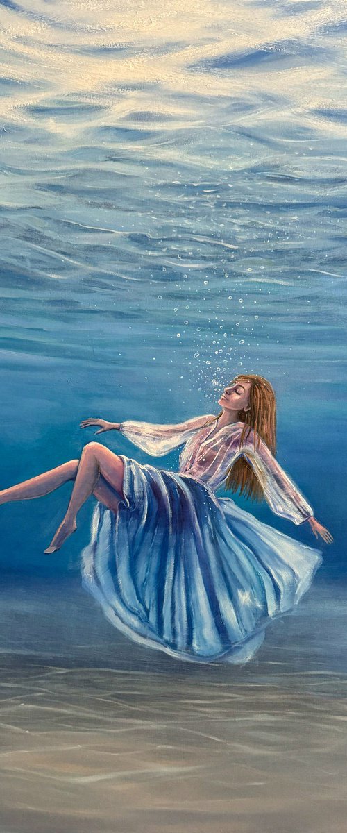 Freedom underwater by Mary Voloshyna