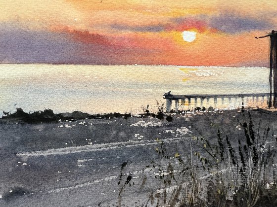 Sunset on the sea Gazebo