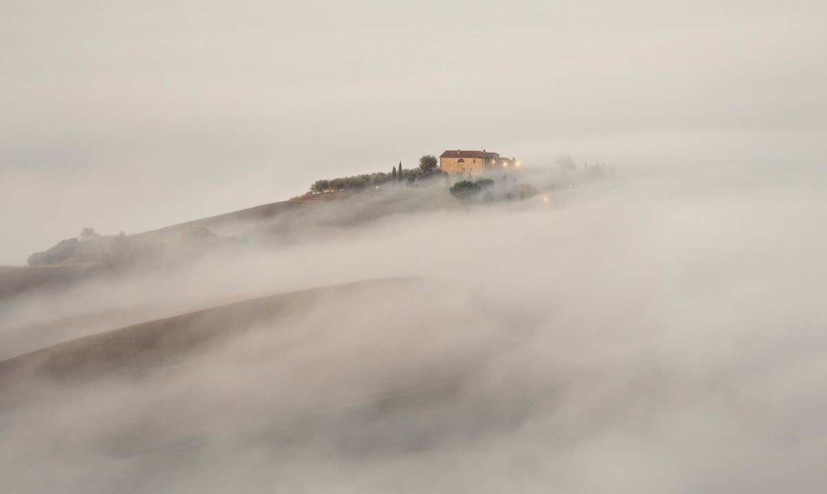 Photorealistic Landscape Photograph By Pavel Oskin, 72 X 43", The House, Original Artwork