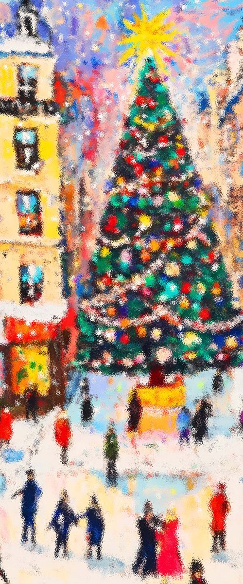 Christmas tree in city by BAST