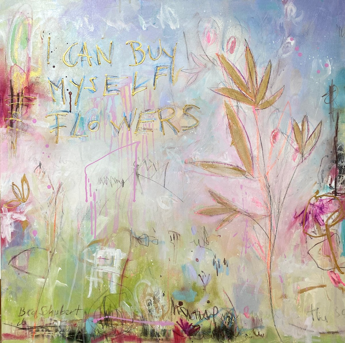 I Can Buy Myself Flowers No.6 By Bea Schubert, 31 X 31, Artwork For Sale On Artfinder