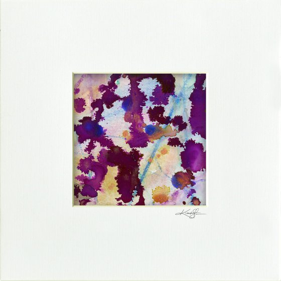 Purple Rain Collection - Set of 6 Abstract Paintings in Mats by Kathy Morton Stanion