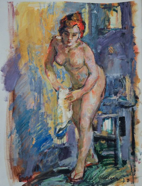 Madame at her toilette by Hovhannes Haroutiounian