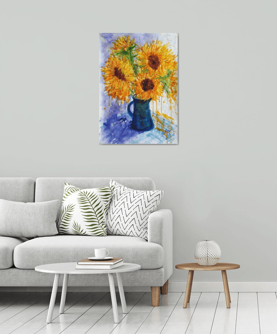 Sunflowers... /  ORIGINAL PAINTING