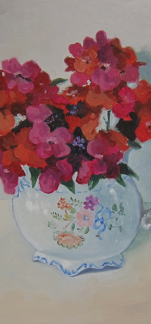 Pot of Wallflowers by Sophie Colmer-Stocker
