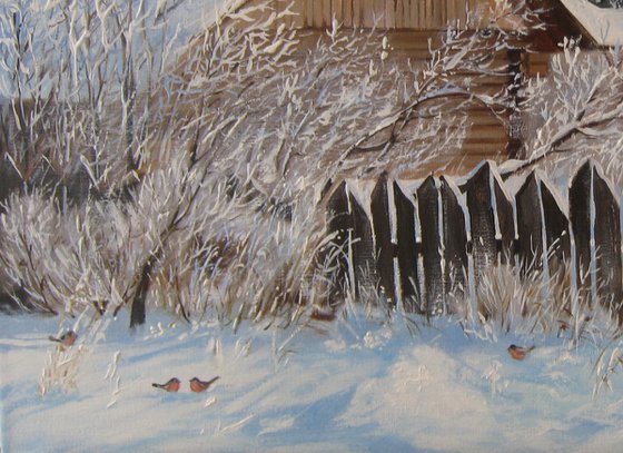 Winter Rural Landscape Art