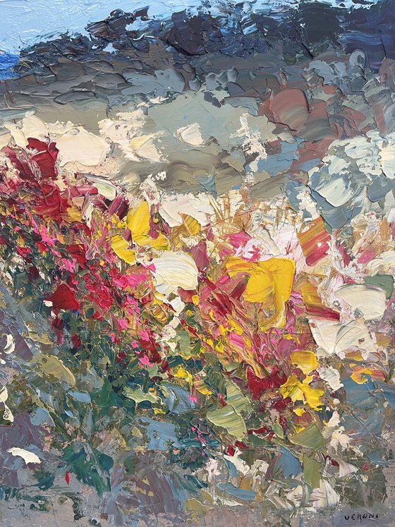 Beach Oil Painting on Canvas