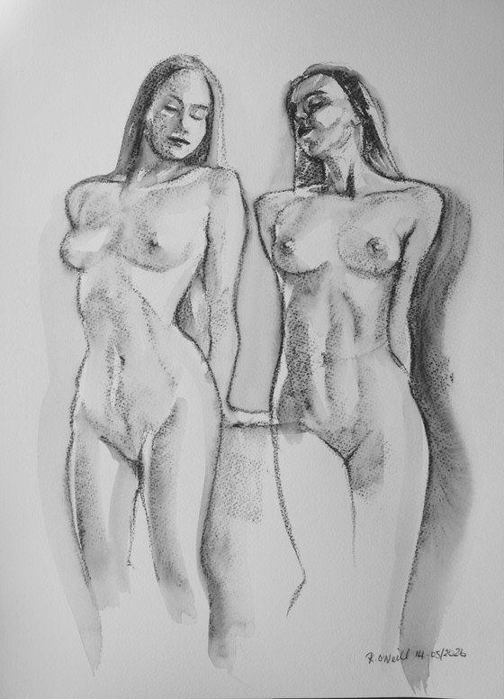 Standing female nudes