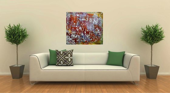 Faded memories (n.286) - 90 x 80 x 2,50 cm - ready to hang - acrylic painting on stretched canvas