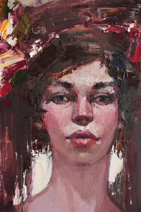 Girl and flowers