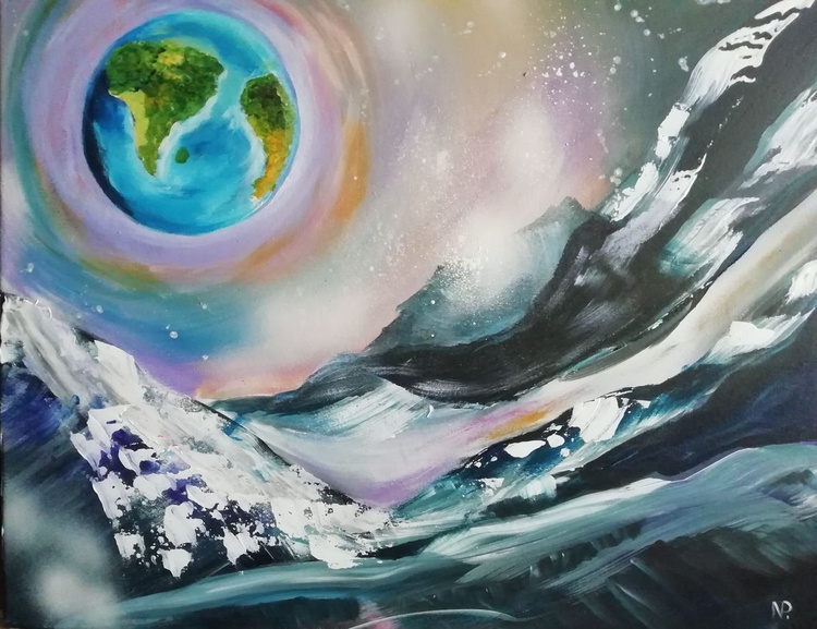 The Road Home Planet Earth Original Painting Ar Artfinder