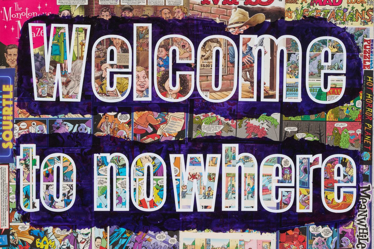 Portrait Painting By Xavi Castel, 31 X 21", Welcome To Nowhere, Original Artwork