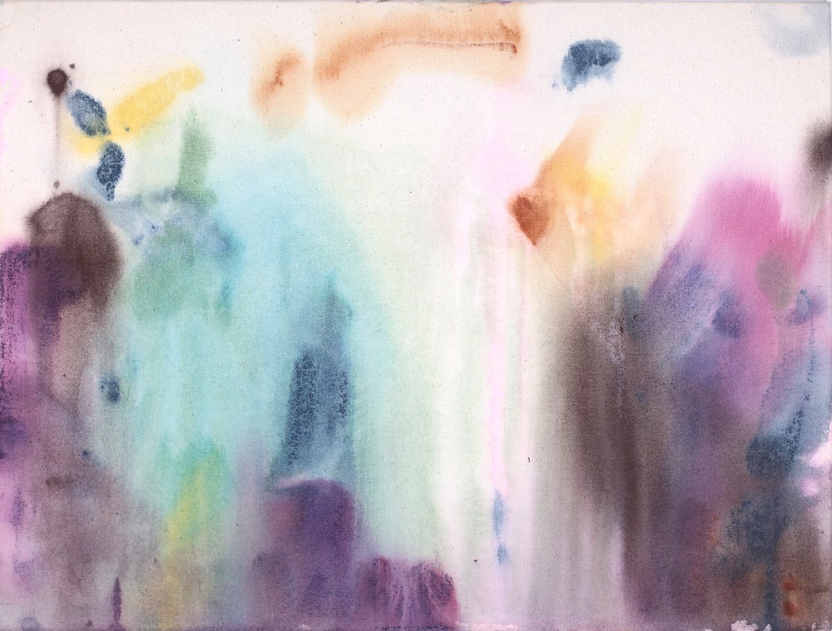 Organic Abstract Acrylic Painting By Melissa Mcgill, 24 X 18", How Much The Heart Can Hold, Original Artwork