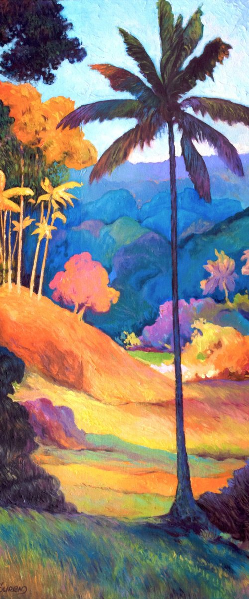 Lone Palm in a Summer Glow by Suren Ter-Avakian