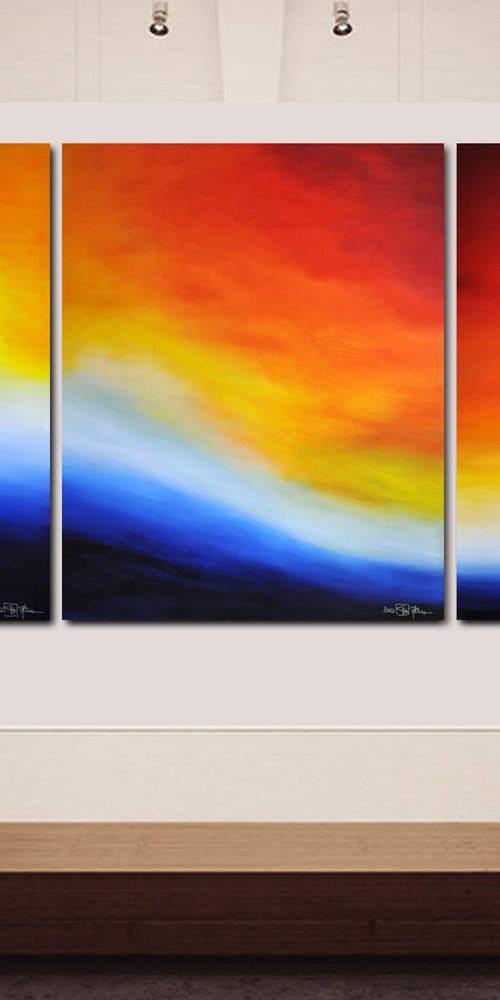 WAITING FOR YOU ON PRISTINE SHORES II (triptych) by CHRISTIAN BAHR