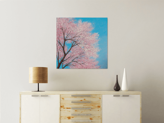 CHERRY BLOSSOM DANCES IN THE BLUE SKY