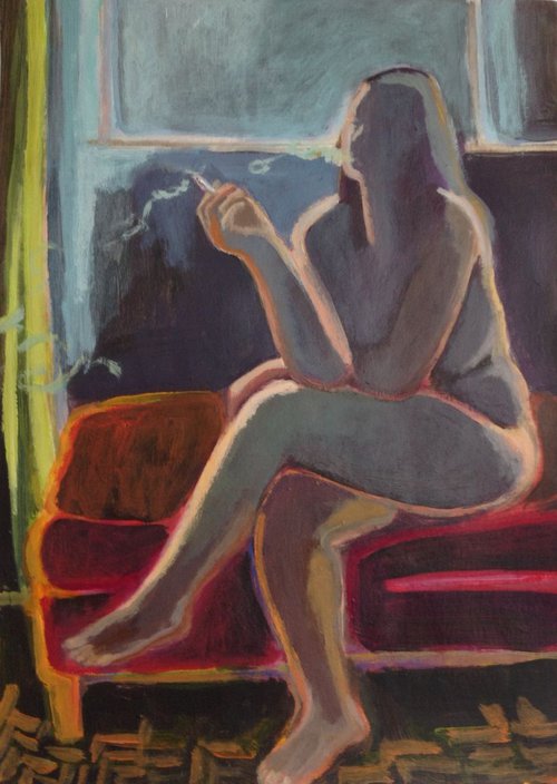 The smoker by Anyck Alvarez Kerloch