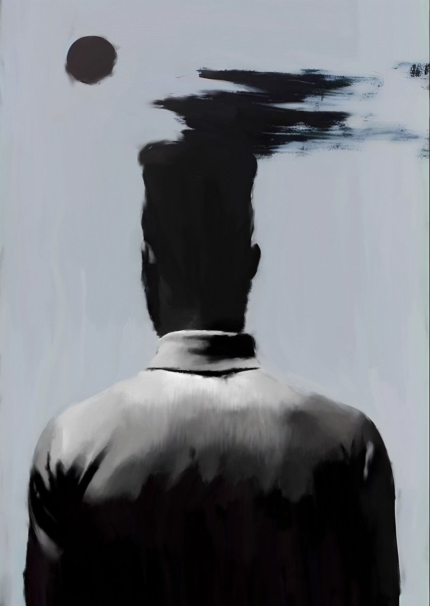 Expressive Portrait Acrylic Painting By Anzhelika Klimina, 20 X 28, Male Portrait N15, Original Artwork