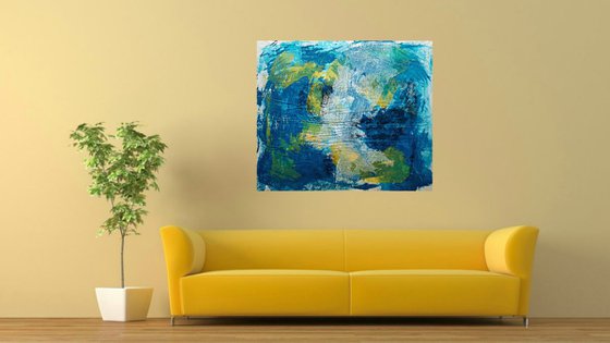 Eye contact (n.355) - 91,00 x 79,00 x 2,50 cm - ready to hang - acrylic painting on stretched canvas