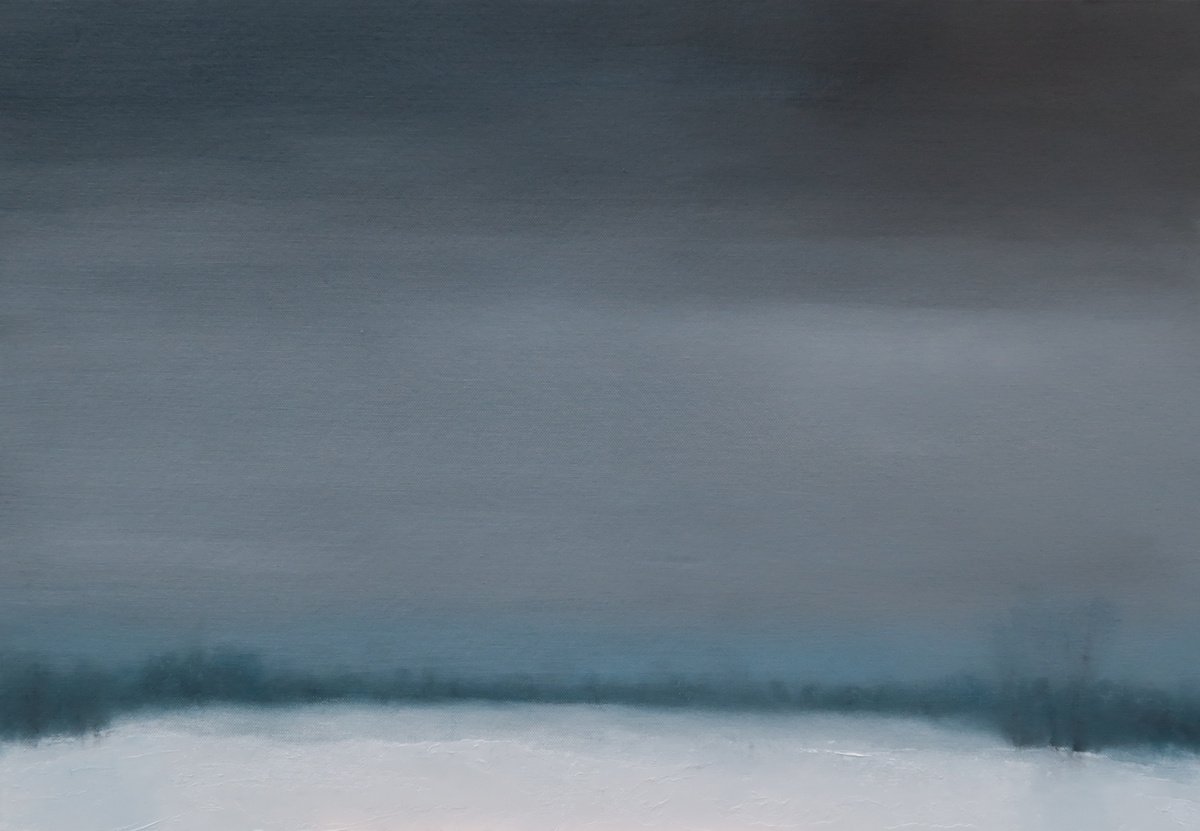 Winter Field In Silence 3 By Howard Sills, 26 X 18, Artwork For Sale On Artfinder