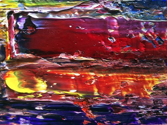 "Deep In Thought" - FREE WORLDWIDE SHIPPING - Original Large PMS Abstract Triptych Oil Paintings On Canvas - 60" x 20"