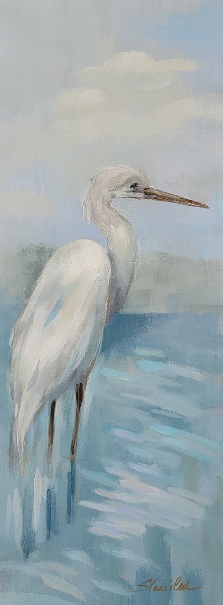 Heron by the Lake I by Silvia Vassileva