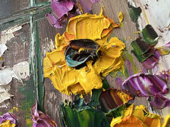 Window with yellow Flowers