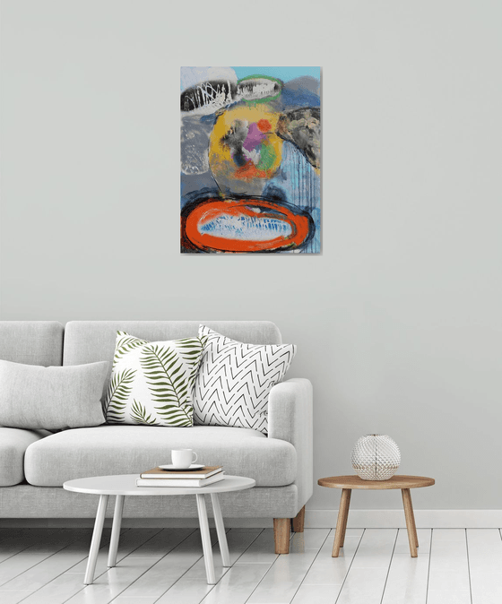 composition with yellow and orange