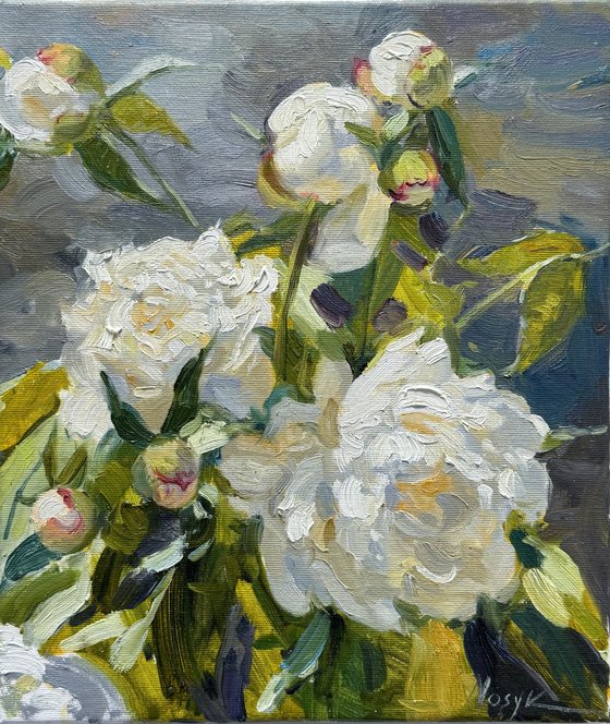 Whispers of White Peonies