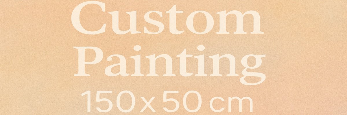 Abstract Acrylic Painting By V+V Kniazievi, 59 X 20", Custom Painting 150X50Cm, Original Artwork