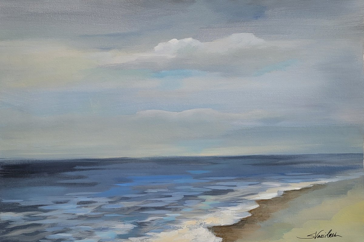  Silent Wave By Silvia Vassileva, 36 X 24, Artwork For Sale On Artfinder
