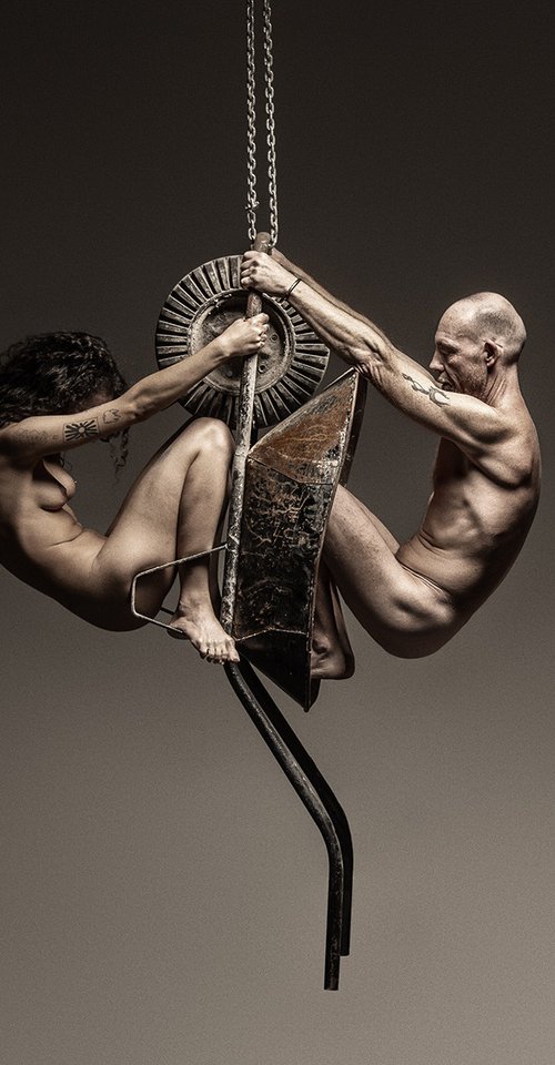 Pendulum - Art Nude Photograph by Peter Zelei
