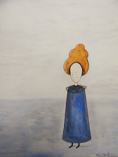 The small woman in blue dress by Silvia Beneforti
