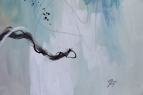 Learning to fly - Original large abstract painting - Ready to hang