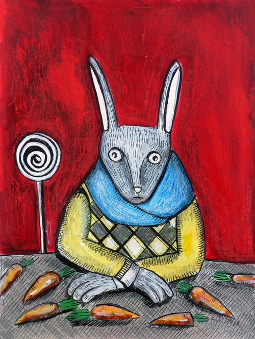 Hypno rabbit by Elizabeth Vlasova