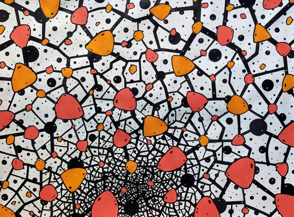 Abstract Acrylic Painting By Riccardo Ticco Capparella, 41 X 31", Everything Happen For Reason8, Original Artwork