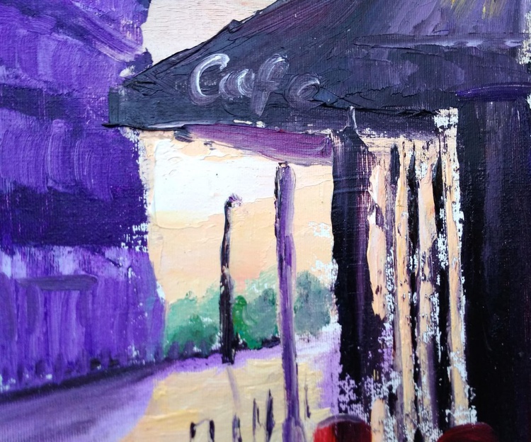 Sunrise In Paris Street Cafe By Dmitry Fedorov Artfinder