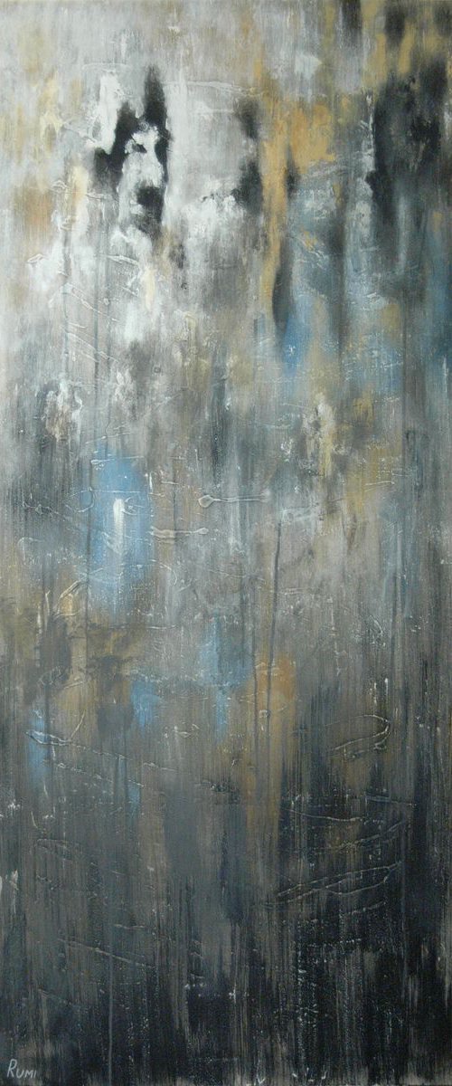 Extra large abstract painting. Original abstract painting. One of a kind art. "Fading Thoughts". by Rumen Spasov