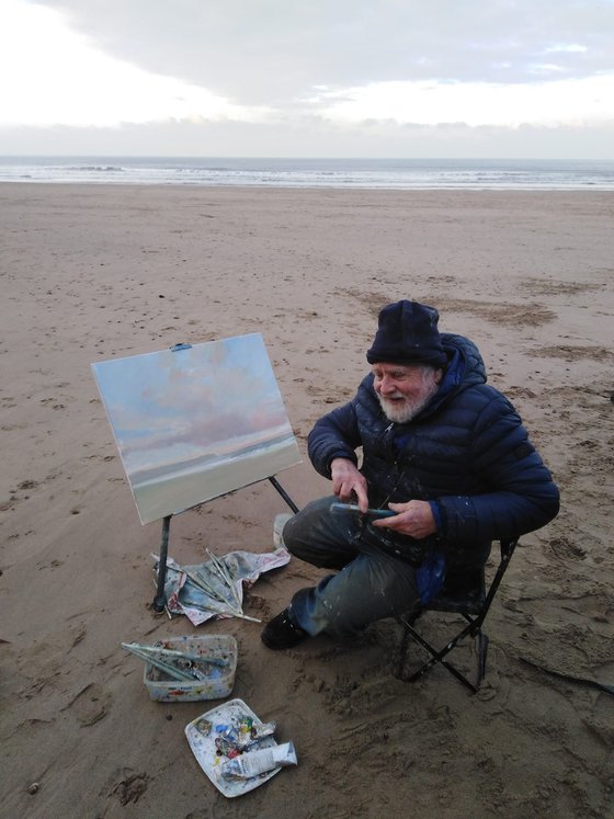 A Rosy Evening on Whitby Beach