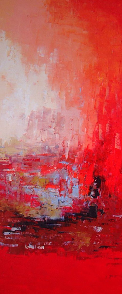 Orange Red Landscape (ref#:741-30F) by Saroja van der Stegen