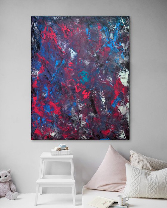 Colours Run - Original Abstract Art on Canvas Ready To Hang