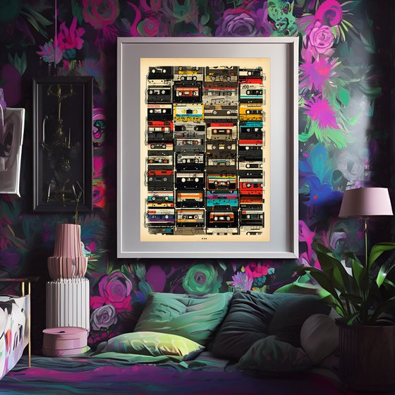 HiFi Retro Tape Cassette Wall