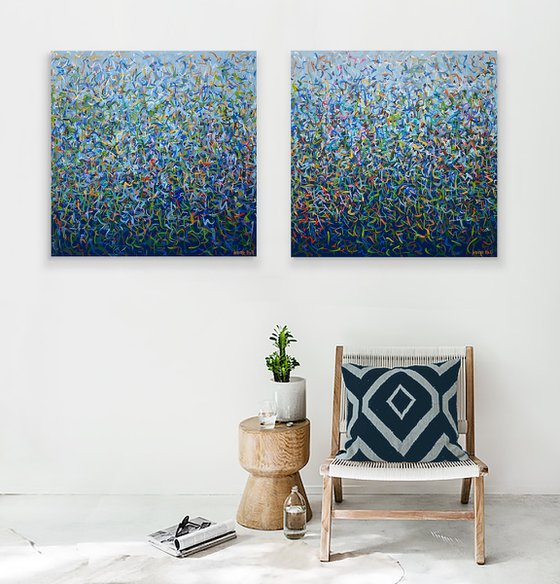 Toorak Garden Two- acrylic painting on canvas- 66cm square
